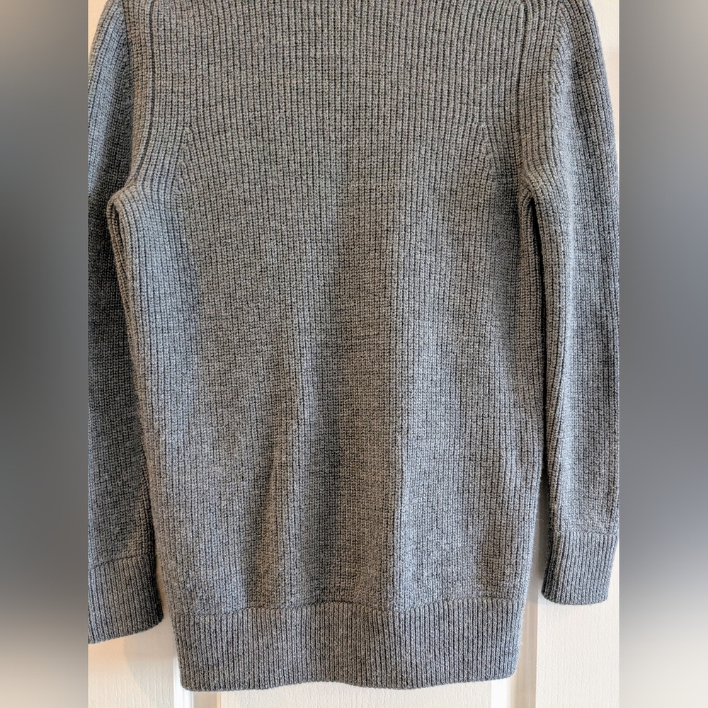 Everlane The Chunky Knit Wool Gray Cardigan Small Cabincore Preppy Academia - Picture 10 of 13